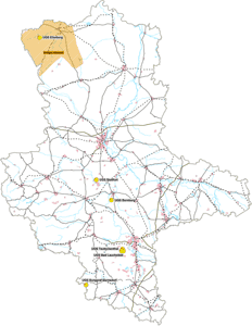 Übersicht Erdgasgewinnung und Untergrundspeicherung in Sachsen-Anhalt