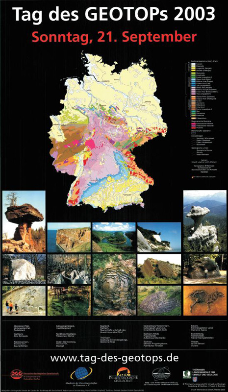 Die Poster-Serie zum Tag des Geotops wurde 2003 begonnen