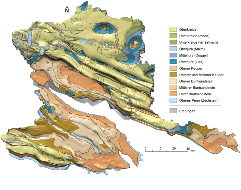 Geologisches 3-​D-Strukturmodell 
